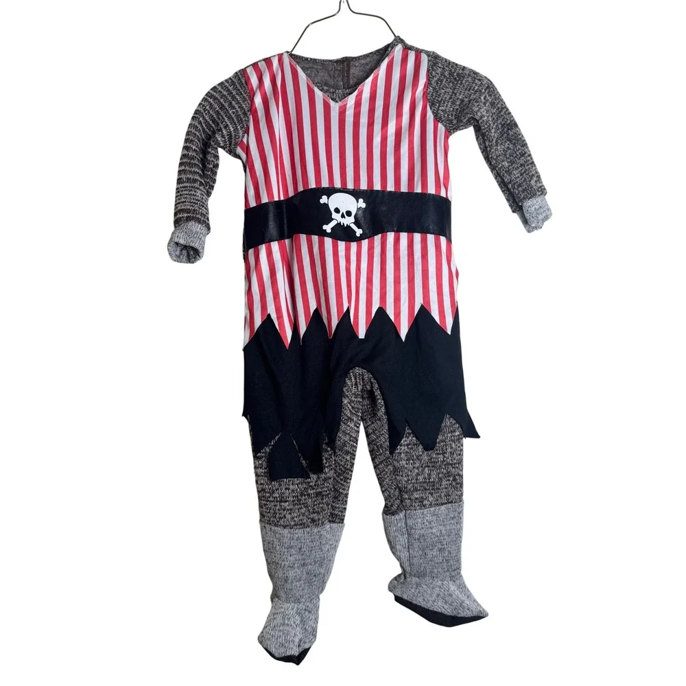 Cracker Barrel Eye Want Candy Pirate Sock Monkey Costume Toddler 2T NWT Striped
